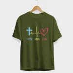 Faith Hope Love Half Sleeve T-Shirt