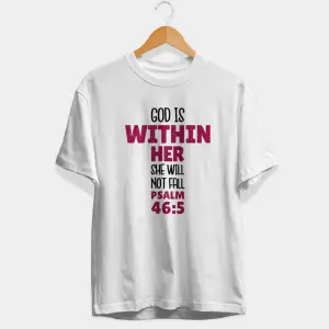 God Is Within Her Half Sleeve T-Shirt