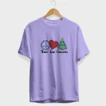 Peace Love Christmas Half Sleeve T-Shirt