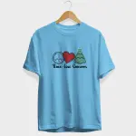 Peace Love Christmas Half Sleeve T-Shirt