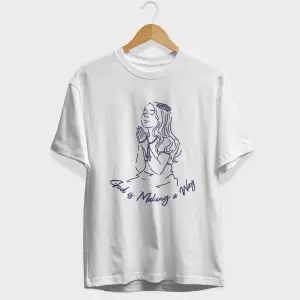 Praying Girl Half Sleeve T-Shirt